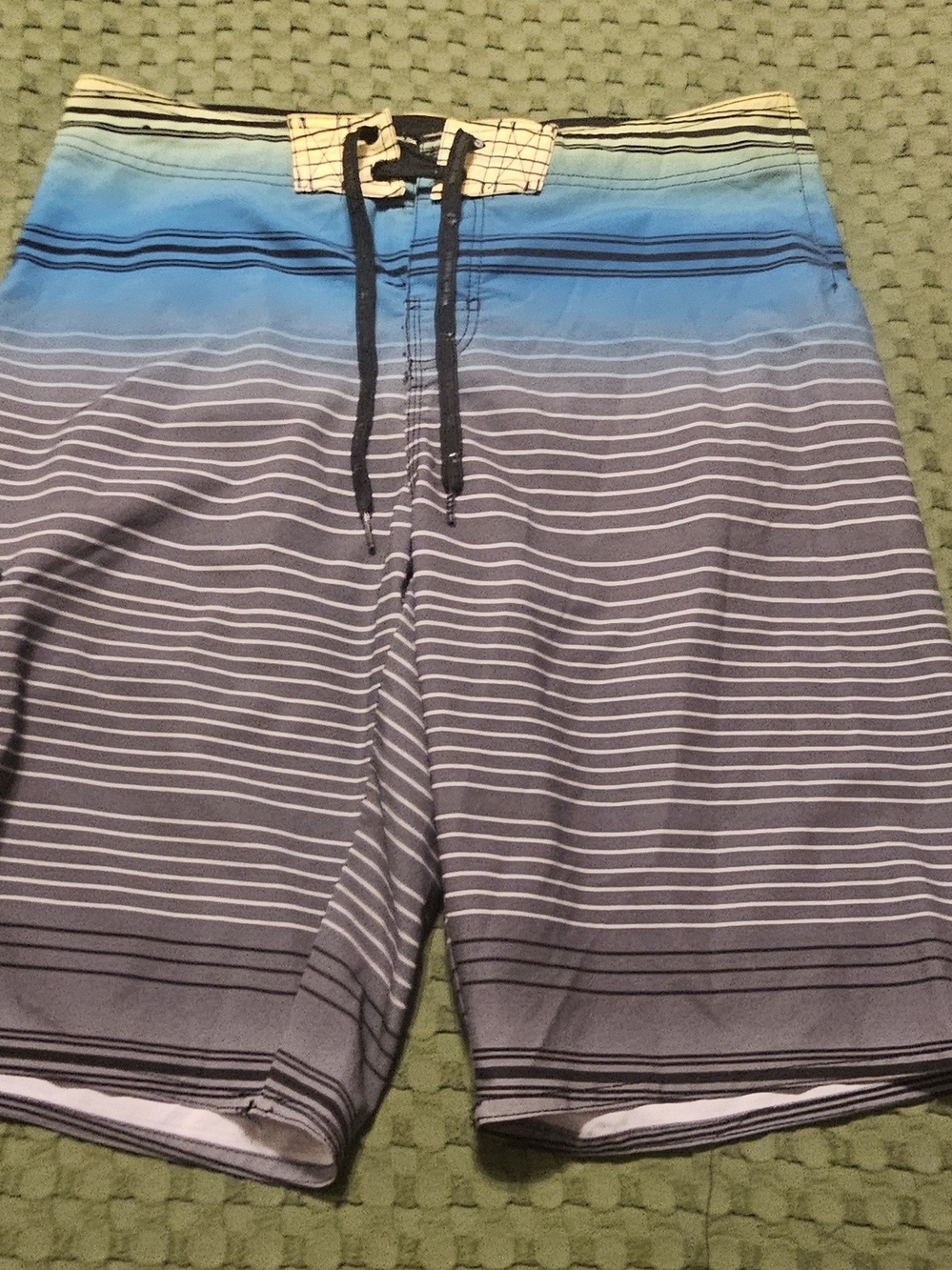 Hang Ten Blue Gradient Stripe Board Shorts